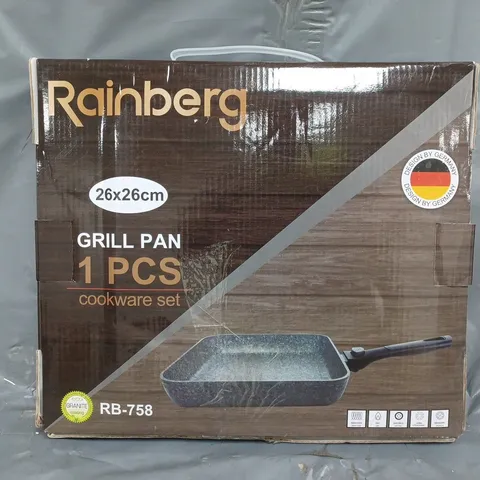BOX OF APPROXIMATELY 5 ASSORTED HOUSEHOLD ITEMS TO INCLUDE RAINBERG GRILL PAN, VACUUM CLEANER, ETC