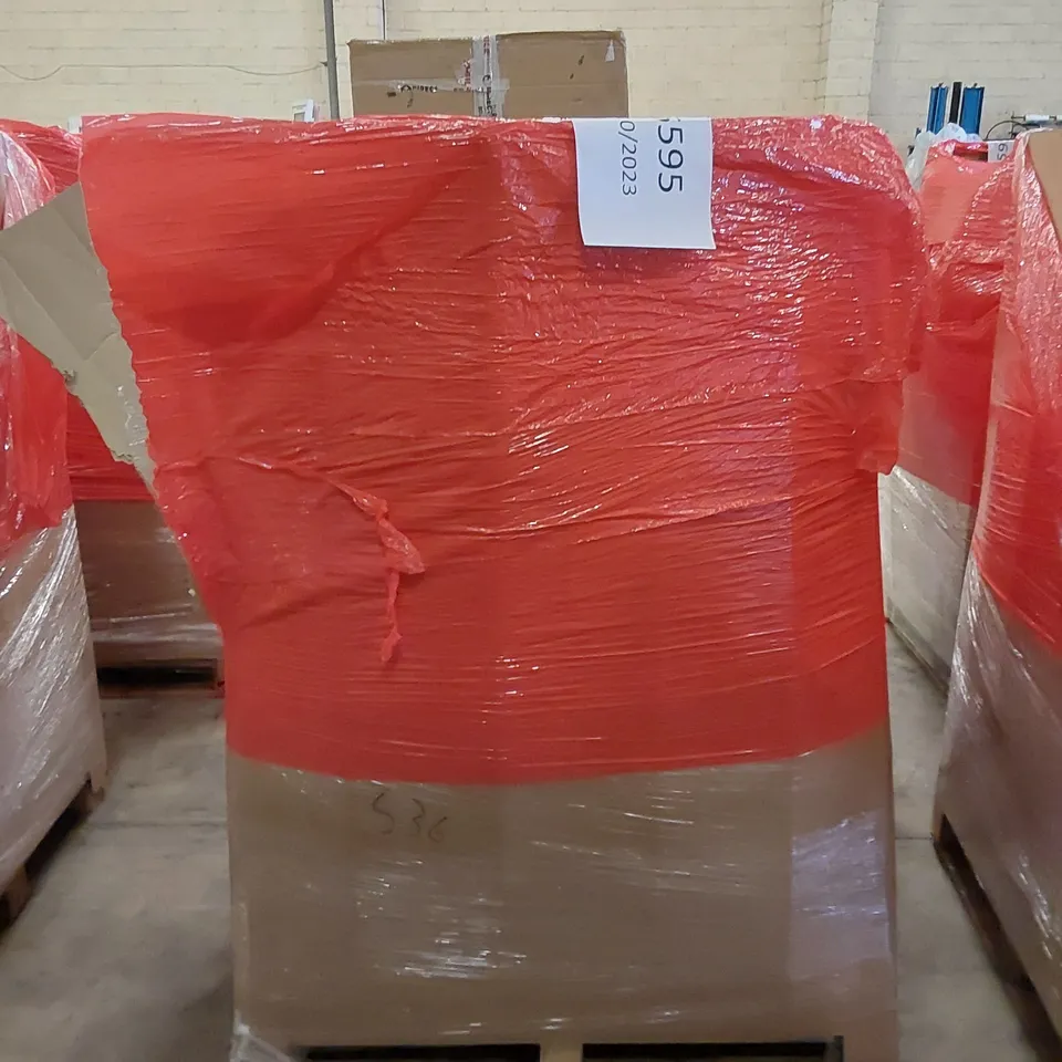 PALLET CONTAINING ASSORTED HOUSEHOLD PRODUCTS INCLUDING BOXED FURNITURE, MOVABLE HALO LIGHT ETC