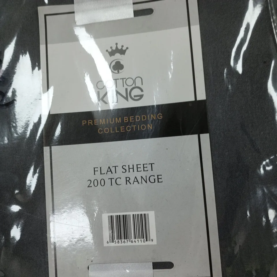 COTTON KING PREMIUM BEDDING COLLECTION FLAT SHEET (200TC) – PACKAGED