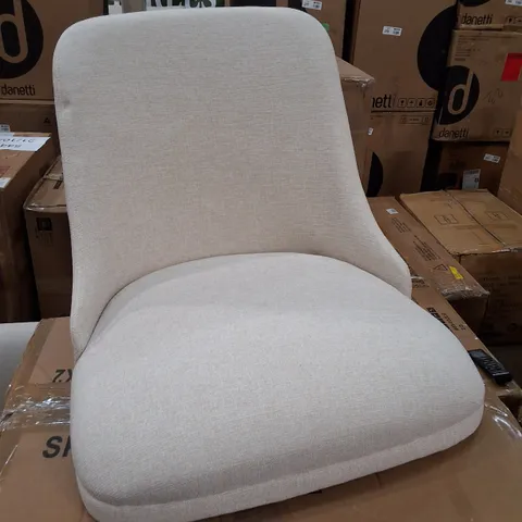 BOXED SET OF 2 CREAM LINEN DINING CHAIRS 