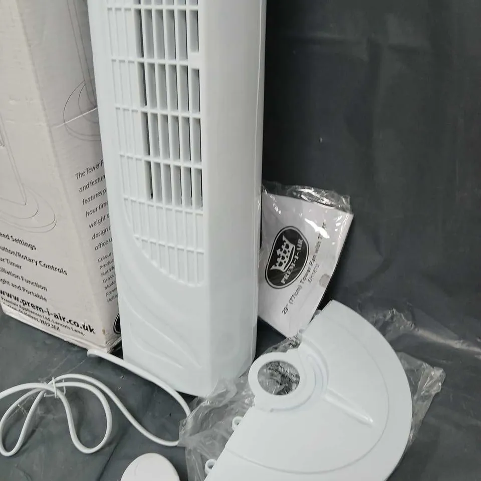 BOXED PREM-I-AIR 77CM TOWER FAN WITH TIMER