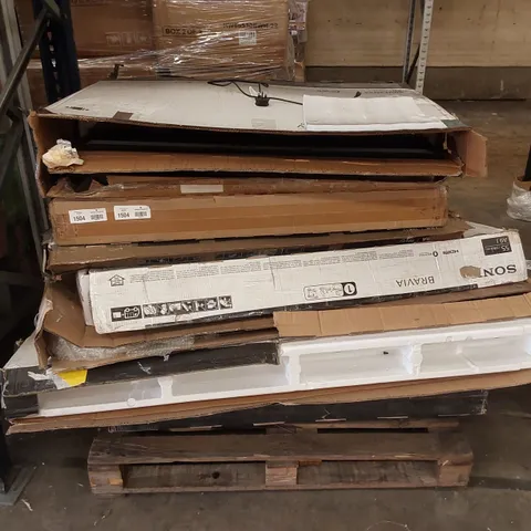 PALLET TO CONTAIN APPROX 8 X ASSORTED TVS - DAMAGED TVS, SPARES AND REPAIRS ONLY