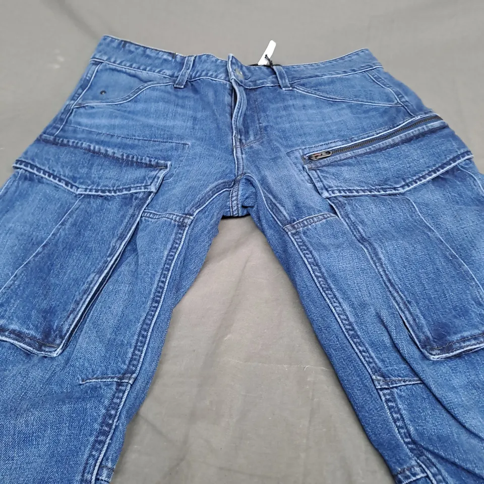 RAW G STAR ROVIC ZIP 3D REG TAPERED DENIM JEANS - SIZE 30/32