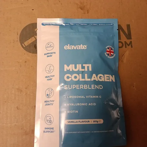 ELAVATE MULTI COLLAGEN SUPERBLEND VANILLA FLAVOUR 182G POUCH
