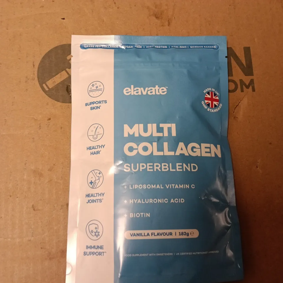 ELAVATE MULTI COLLAGEN SUPERBLEND VANILLA FLAVOUR 182G POUCH