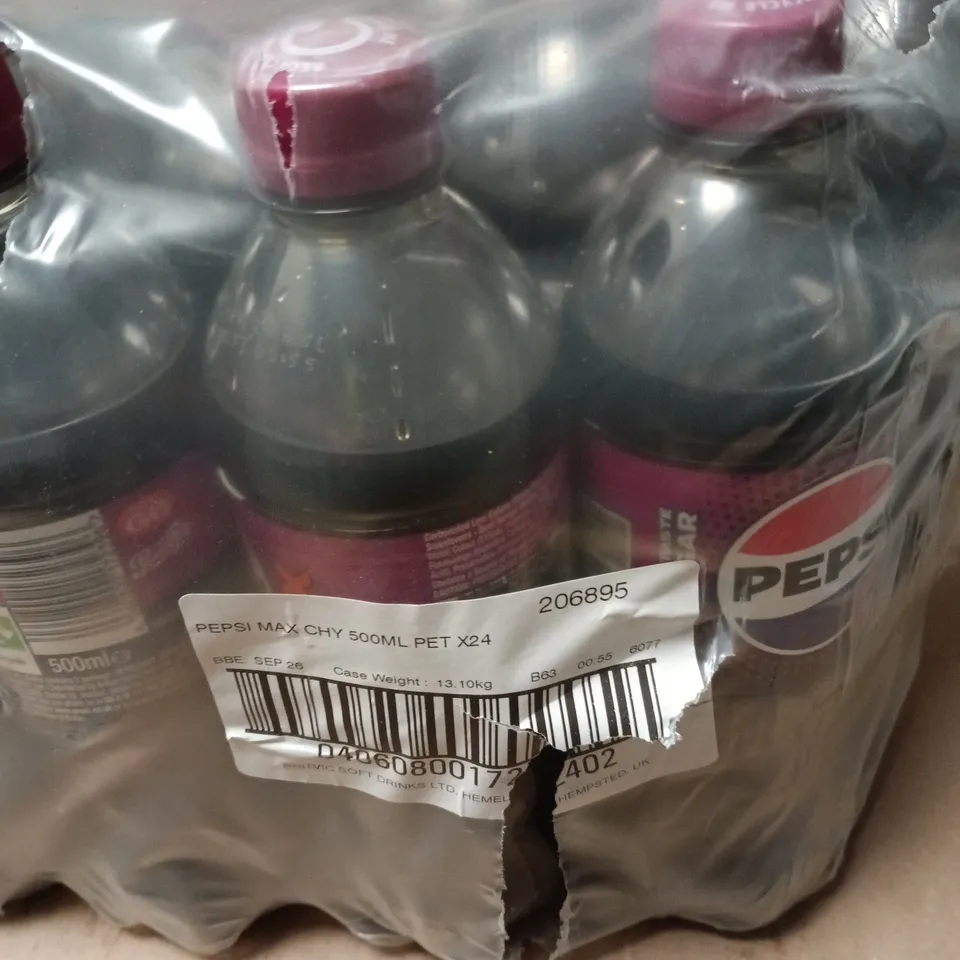 PEPSI MAX CHY CHERRY 500ML  – PACK OF APPROXIMATELY 24