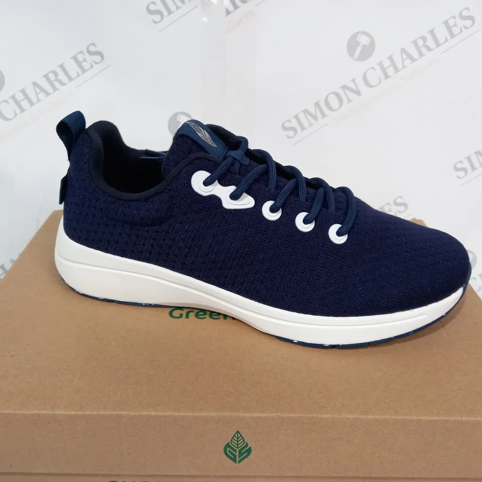 BOXED GREEN STEPS BLUE TENCELL SNEAKER WOMANS - SIZE 6