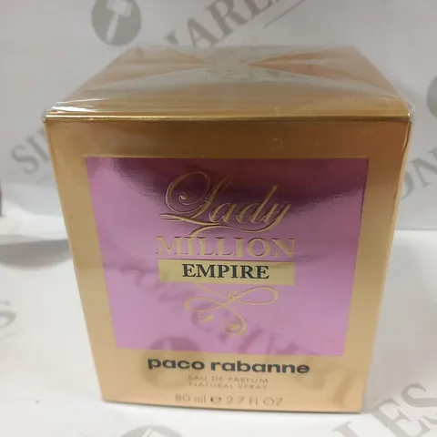 BOXED AND SEALED LADY MILLION EMPIRE PACO RABANNE EAU DE PARFUM 80ML