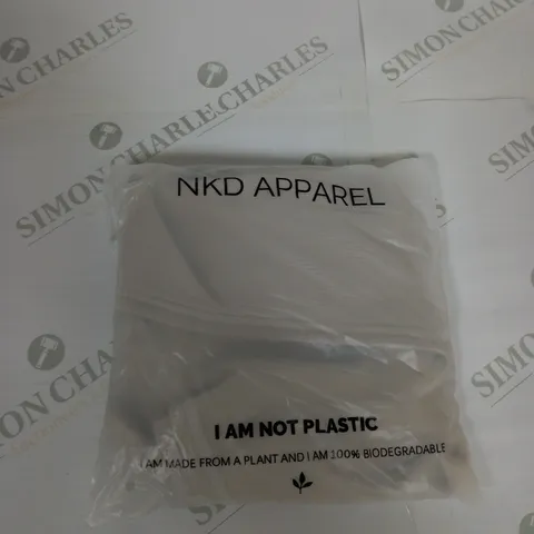 BAGGED NKD APPAREL BISCUIT RIBBED LONG JACKET SIZE M