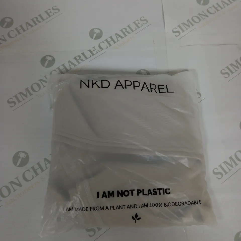 BAGGED NKD APPAREL BISCUIT RIBBED LONG JACKET SIZE M