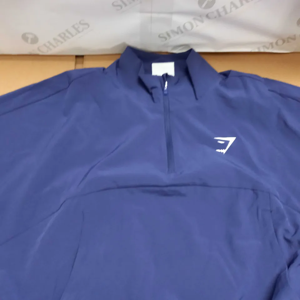 GYMSHARK 1/4 ZIPPED JACKET SIZE S