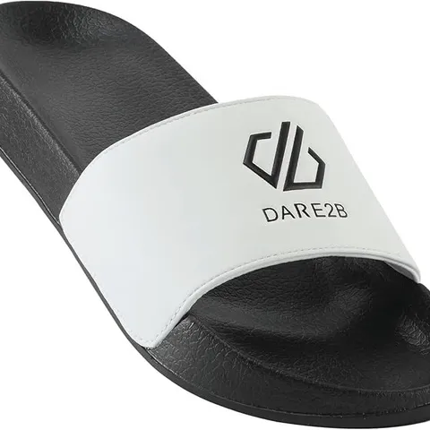 BRAND NEW DARE2B MENS ARCH SLIDERS IN BLACK/WHITE - UK 10