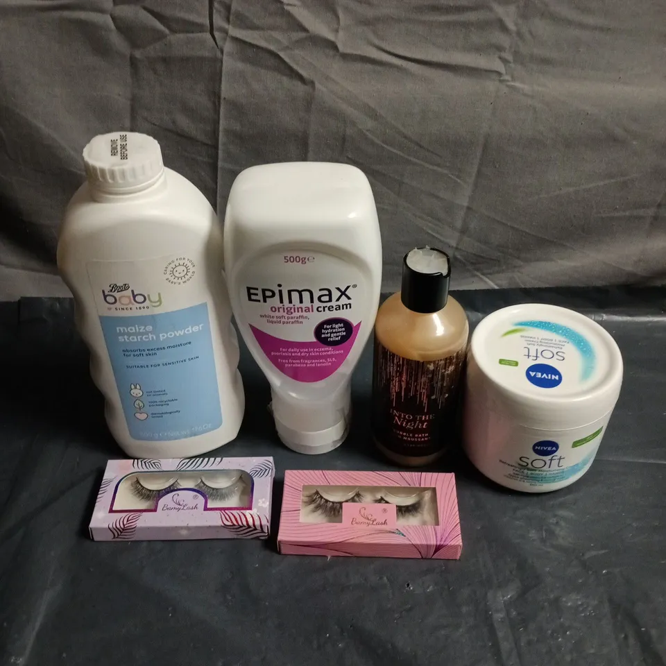 APPROXIMATEY 20 ASSORTED HEALTH AND BEAUTY PRODUCTS TO INCLUDE - NIVEA SOFT CREAM - EPIMAX CREAM AND BABY POWDER
