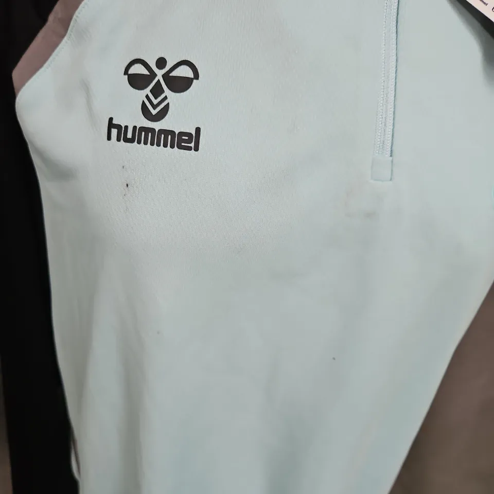 HUMMEL SUNDERLAND AFC LEAD 2.0 1/2 ZIP IN BLACK/AQUA SIZE 3XL