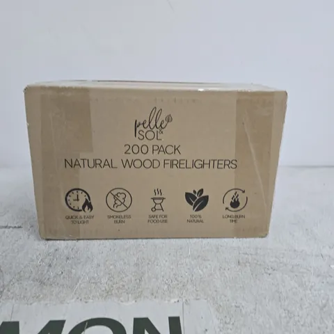 PELLE & SOL NATURAL WOOD FIRELIGHTERS – 200 PACK