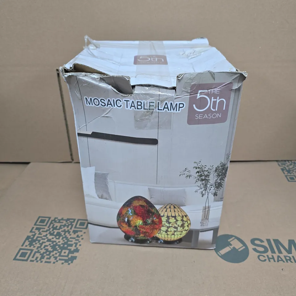 FLORAL MOSAIC EGG TABLE LAMP – BOXED (5TH SEASON)