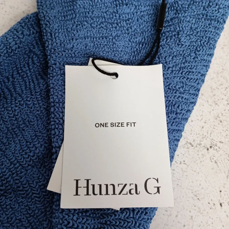 HUNZA G ONE SIZE FIT BLUE TERRYCLOTH SWIMMING COSTUME