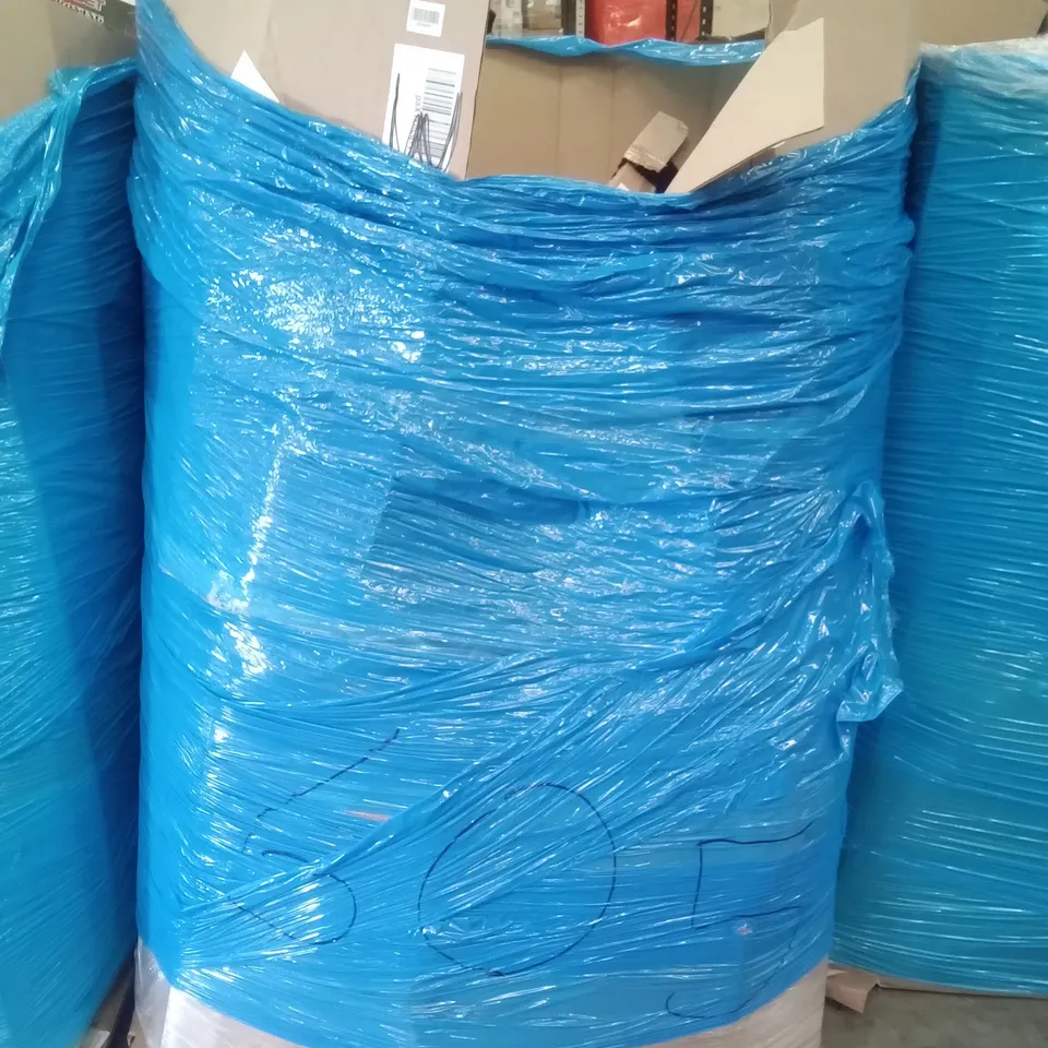 PALLET OF ASSORTED ITEMS INCLUDING NESTING COFFEE TABLE, ACCSTORE NON-WOVEN FABRIC WARDROBE, PUMBLER PET CRATE, TATKRAFT FOLDABLE BED RAIL, SAFE MANDOLINE SLICER