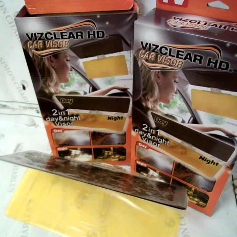 VIZCLEAR HD CAR VISOR - 2 IN 1 DAY & NIGHT VISOR X2