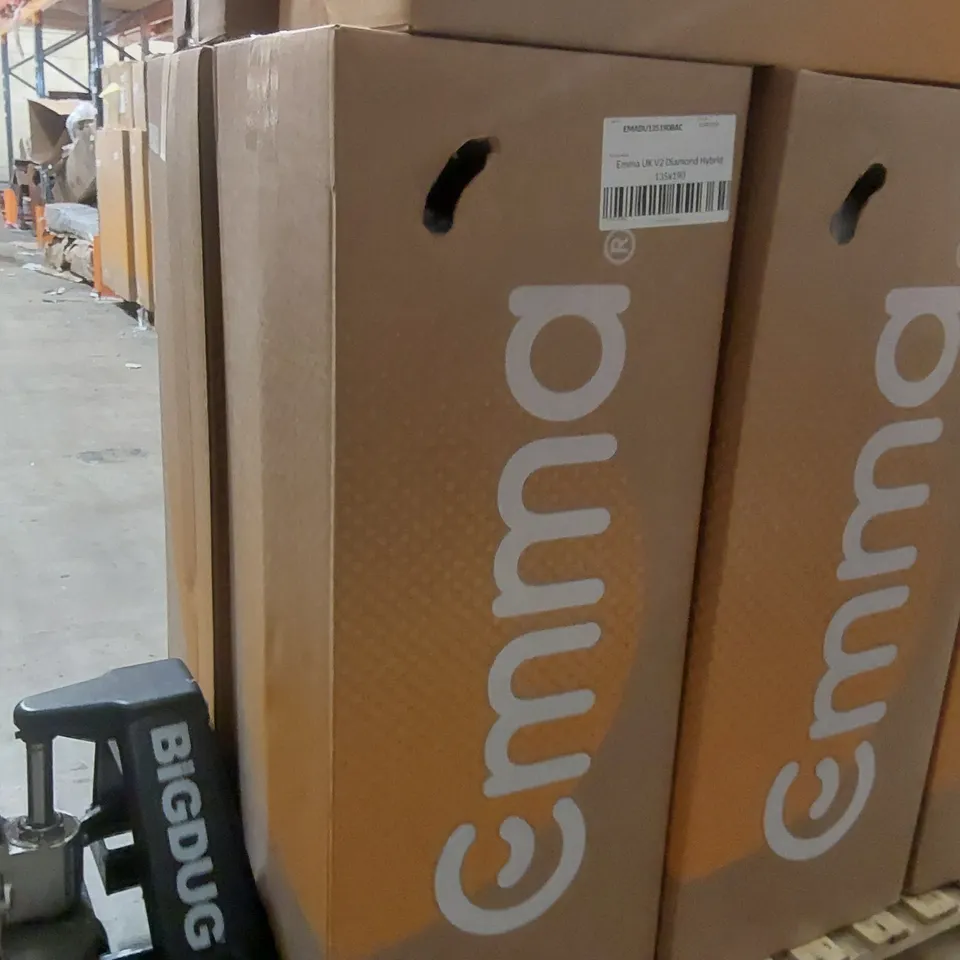 BRAND NEW BOXED EMMA UK V2 DIAMOND HYBRID 135 x 190 DOUBLE MATTRESS 