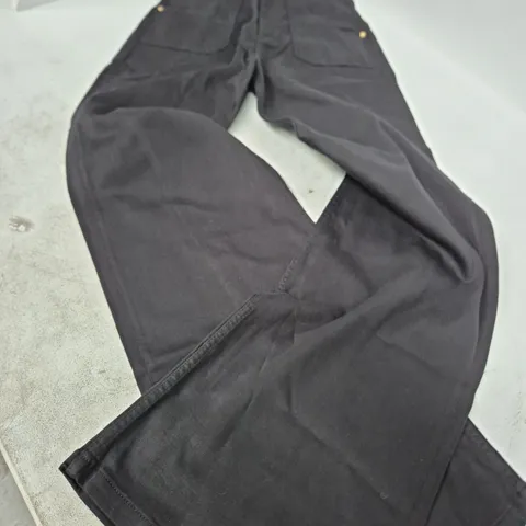 DONNA IDA MINNIE THE HIGH TOP FULL LENGTH WIDE LEG FLARED JEANS – BLACK, SIZE 27