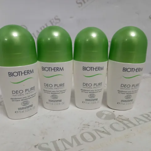 BIOTHERM DEO PURE DEODORANT 75ml x4
