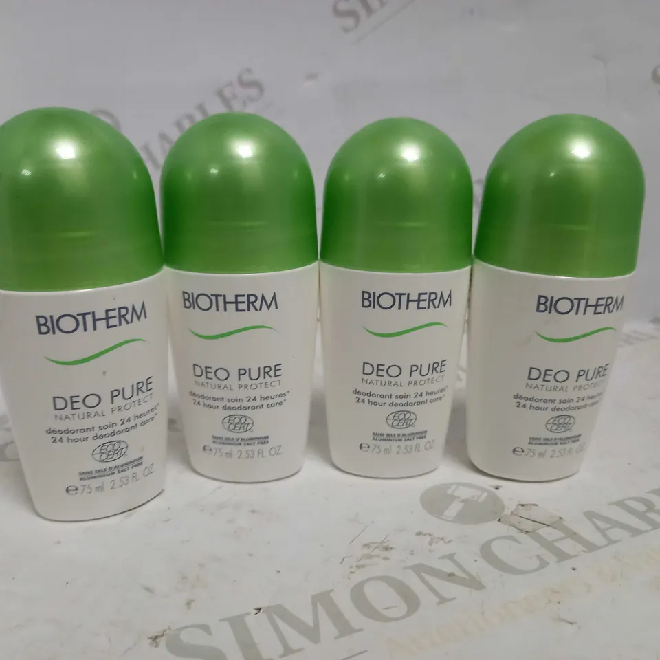 BIOTHERM DEO PURE DEODORANT 75ml x4