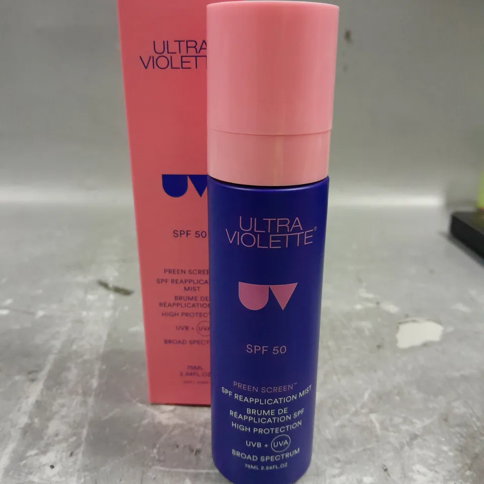 ULTRA VIOLETTE PREEN SCREEN SPF REAPPLICATION MIST SPF 50 75ML