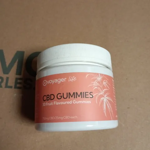 VOYAGER LIFE CBD GUMMIES – 30 FRUIT FLAVOURED GUMMIES (750MG CBD TOTAL, 25MG EACH) - EXP 06/27