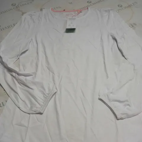BODENS LONG SLEEVED WHITE SHIRT SIZE 12