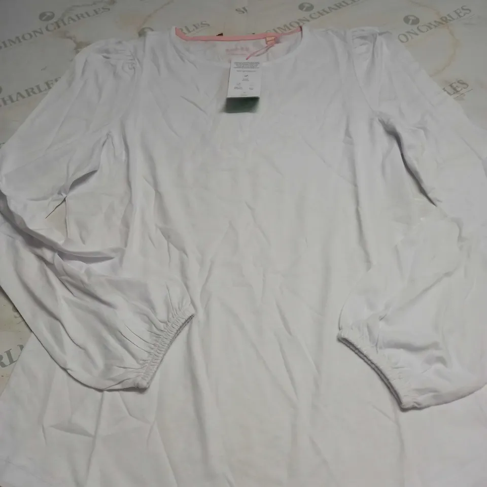 BODENS LONG SLEEVED WHITE SHIRT SIZE 12