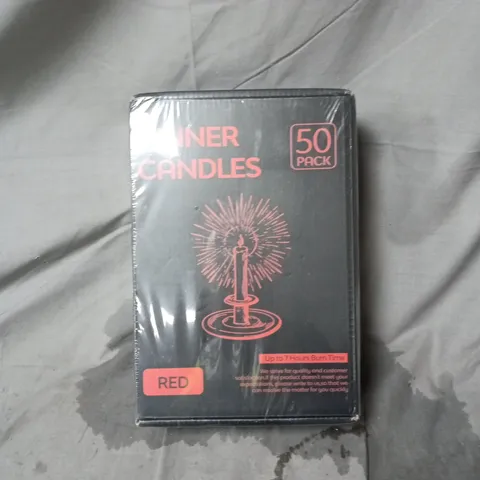 DINNER CANDLES – RED, 50 PACK