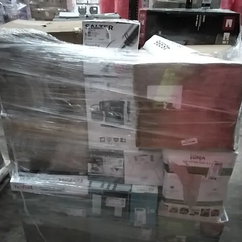 PALLET OF APPROXIMATELY 24 UNPROCESSED RAW RETURN HOUSEHOLD AND ELECTRICAL GOODS TO INCLUDE; AIR FRYERS, HOOVERS, IRON, DEWALT