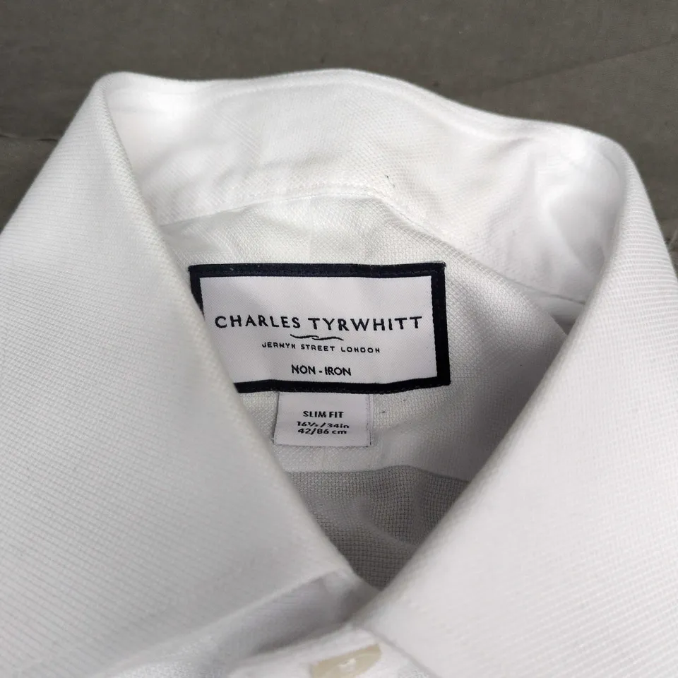 Charles Tyrwhitt White Non-Iron Slim-Fit Shirt – UK 16.5