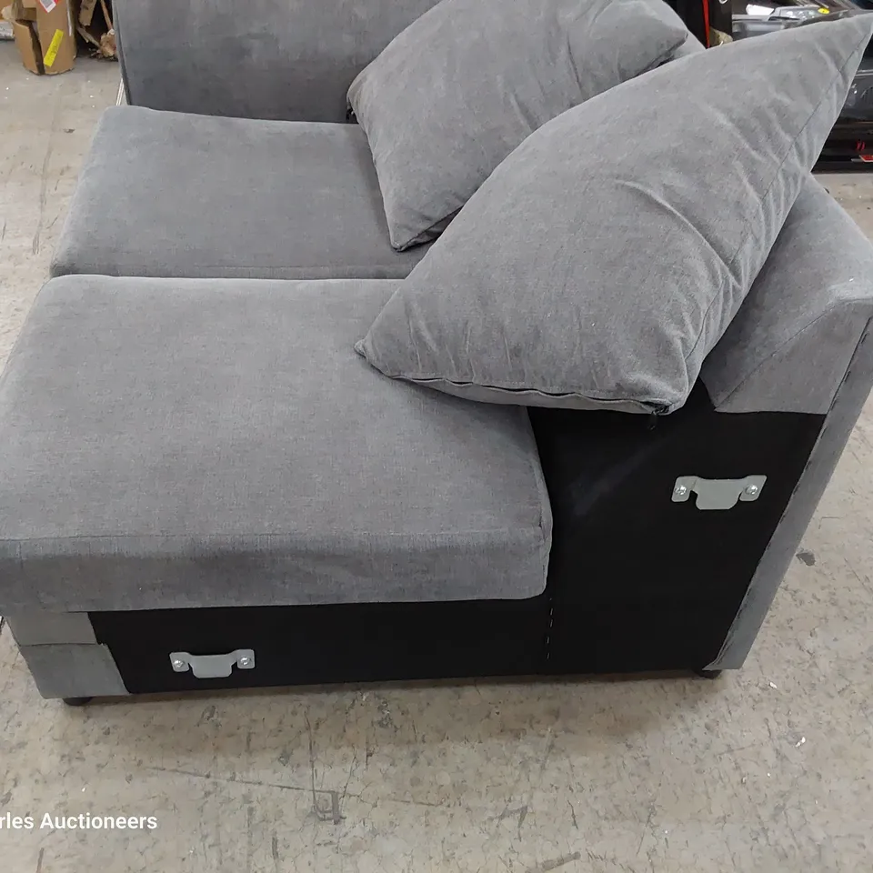 TWO SEATER SECTION GREY FABRIC