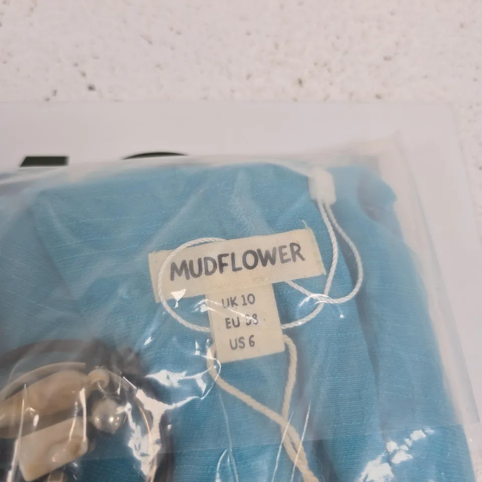 MUDFLOWER WOMEN'S BLUE TOP – UK 10 (EU 38, US 6)
