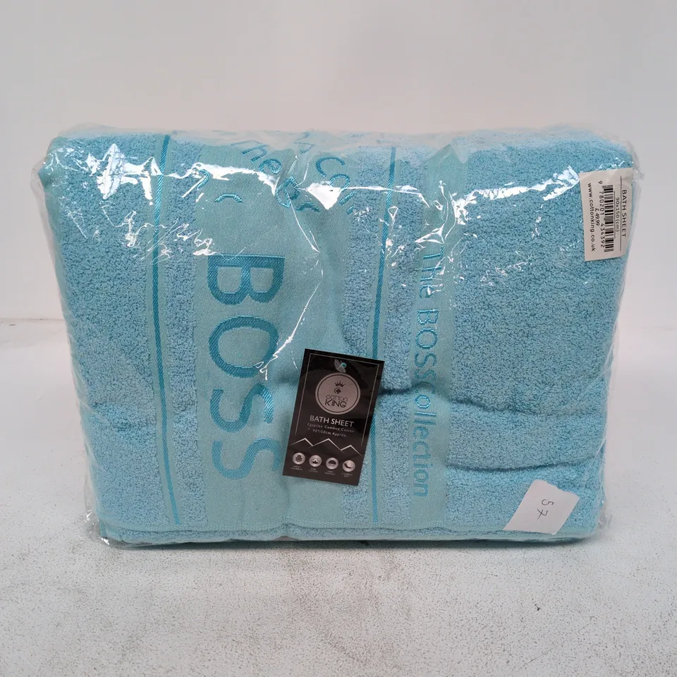 COTTON KING BATH SHEET – LIGHT BLUE, 90 X 150 CM