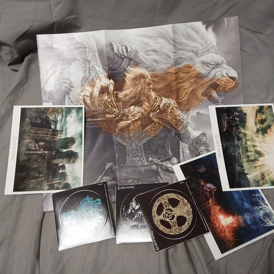 ELDEN RING PS5 LAUNCH EDITION – DISC IN BLUE CASE WITH ART CARDS & POSTERS