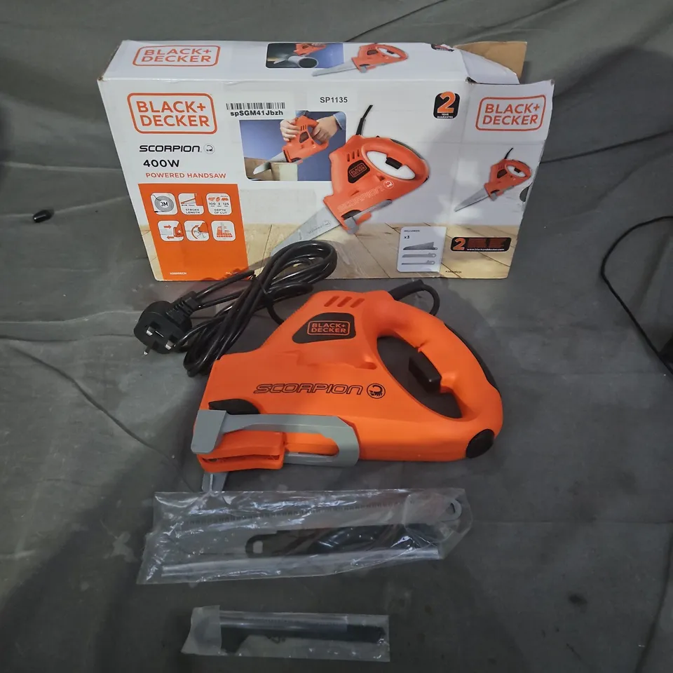 BLACK+DECKER SCORPION 400W POWERED HANDSAW – IN BOX