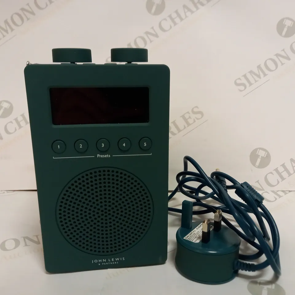 JOHN LEWIS ANYDAY SOLO DAB/FM DIGITAL RADIO - TEAL