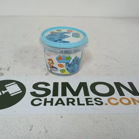 BLUE SAND PLAY SET IN PLASTIC BUCKET WITH BLUE LID