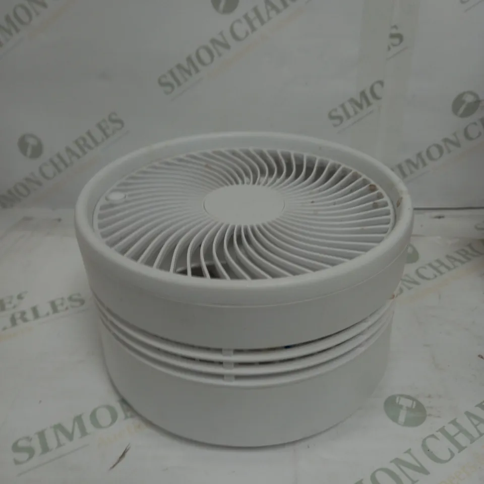 BOXED BELL & HOWELL OSCILLATING FOLDING RECHARGEABLE FAN IN WHITE