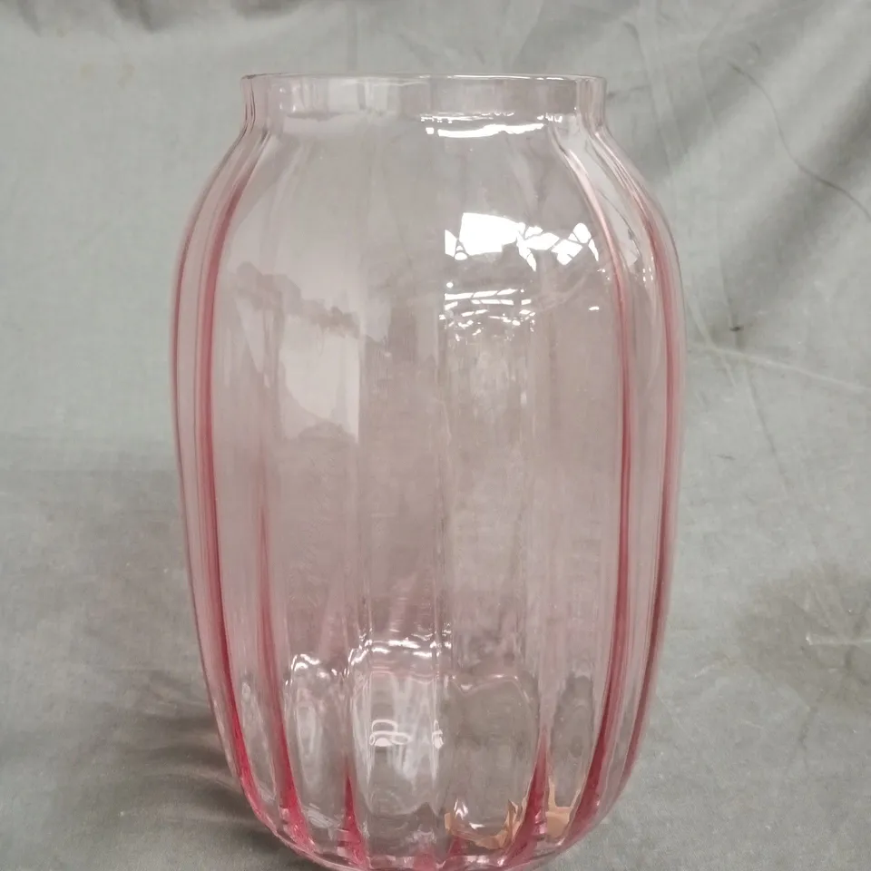 BOXED UNBRANDED SET OF 4 GLASS VASES - COLLECTION ONLY