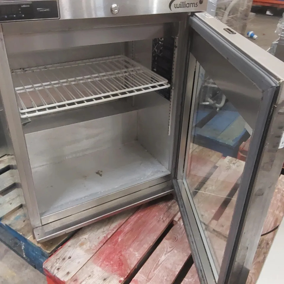 WILLIAMS AMBER HA135-SA R1 135 LTR UNDERCOUNTER SINGLE DOOR STAINLESS STEEL COMMERCIAL DISPLAY FRIDGE