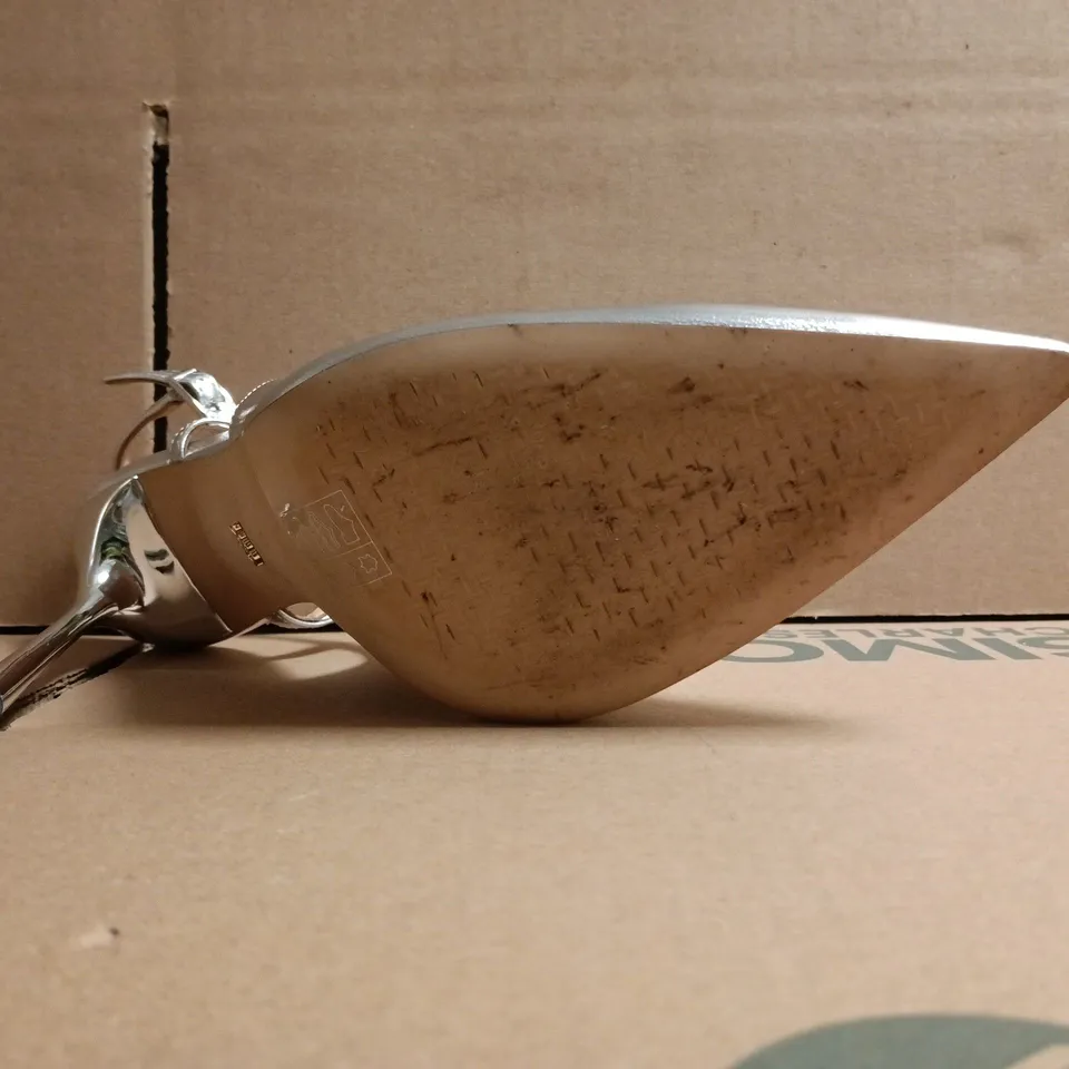 PAIR OF CHARLES & KEITH POINTED TOE STILETTO SLINGBACK HEELS IN METALLIC SILVER SIZE EU 40