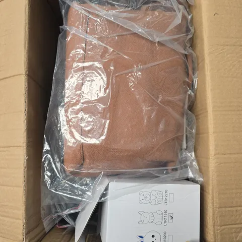 BOX OF APPROXIMATELY 15 ASSORTED ITEMS TO INCLUDE - HANDBAGS - HEADPHONE WATCH - SILICONE LAMP - ETC - COLLECTION ONLY 