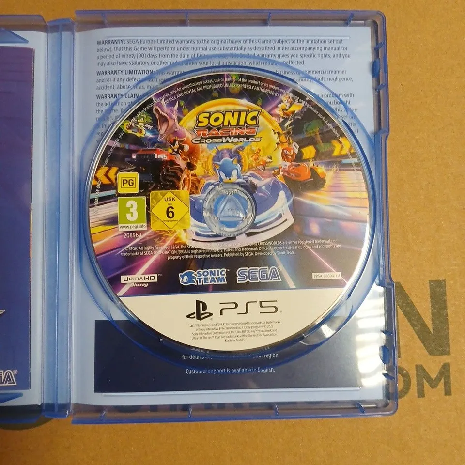 SONIC RACING CROSS WORLDS FOR PS5
