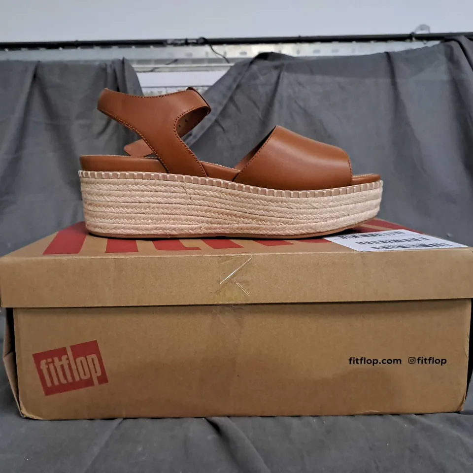 FITFLOP WEDGE SANDALS BROWN SIZE 8