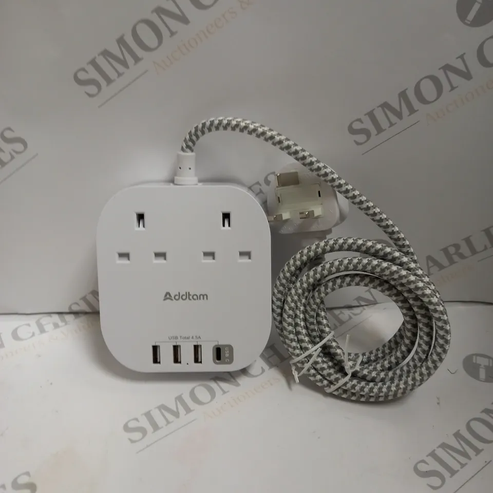 BOXED ADDTAM EXTENSION LEAD SOCKET SET WHITE