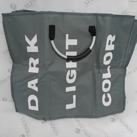 LARGE LAUNDRY BAG WITH COMPARTMENTS DARK GREY